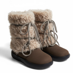 Fluffiga snöstövlar