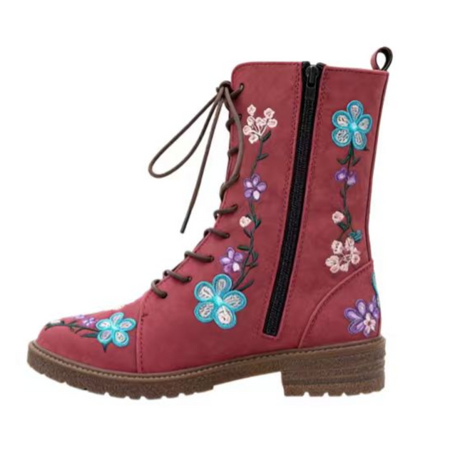 Nuvin™ Broderade Tygstövlar Till Halva Vaden