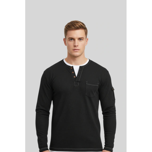 Nuvin™  V-Neck Long-Sleeved T-Shirt