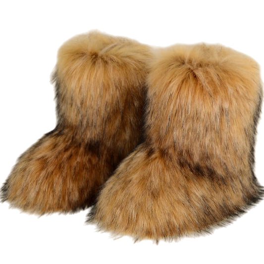 Nuvin™ Snökängor i Imitation Av Tvättbjörnspäls