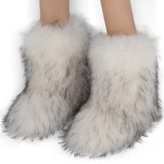 Nuvin™ Snökängor i Imitation Av Tvättbjörnspäls