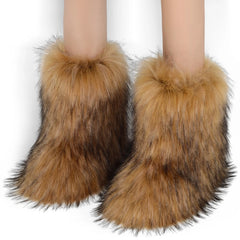 Nuvin™ Snökängor i Imitation Av Tvättbjörnspäls