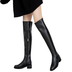 Nuvin™ Tunna Sammetsstövlar över Knäna
