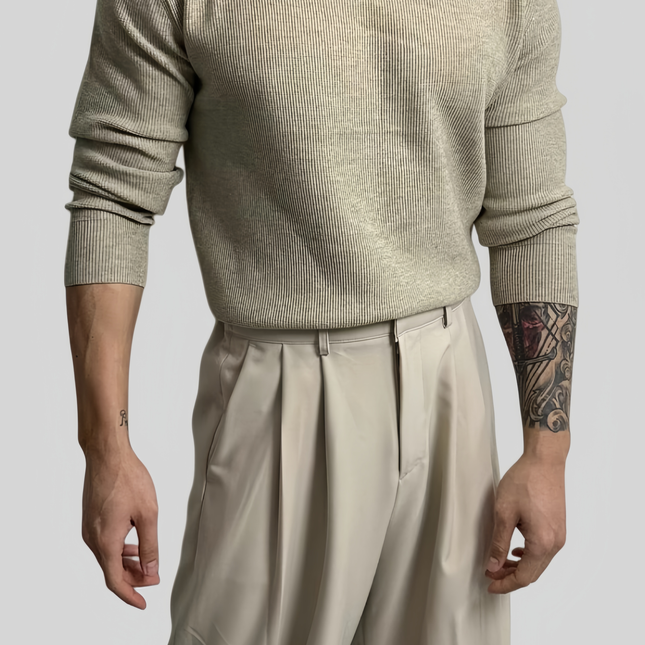 Nuvin™ POLO Stickad tröja med krage